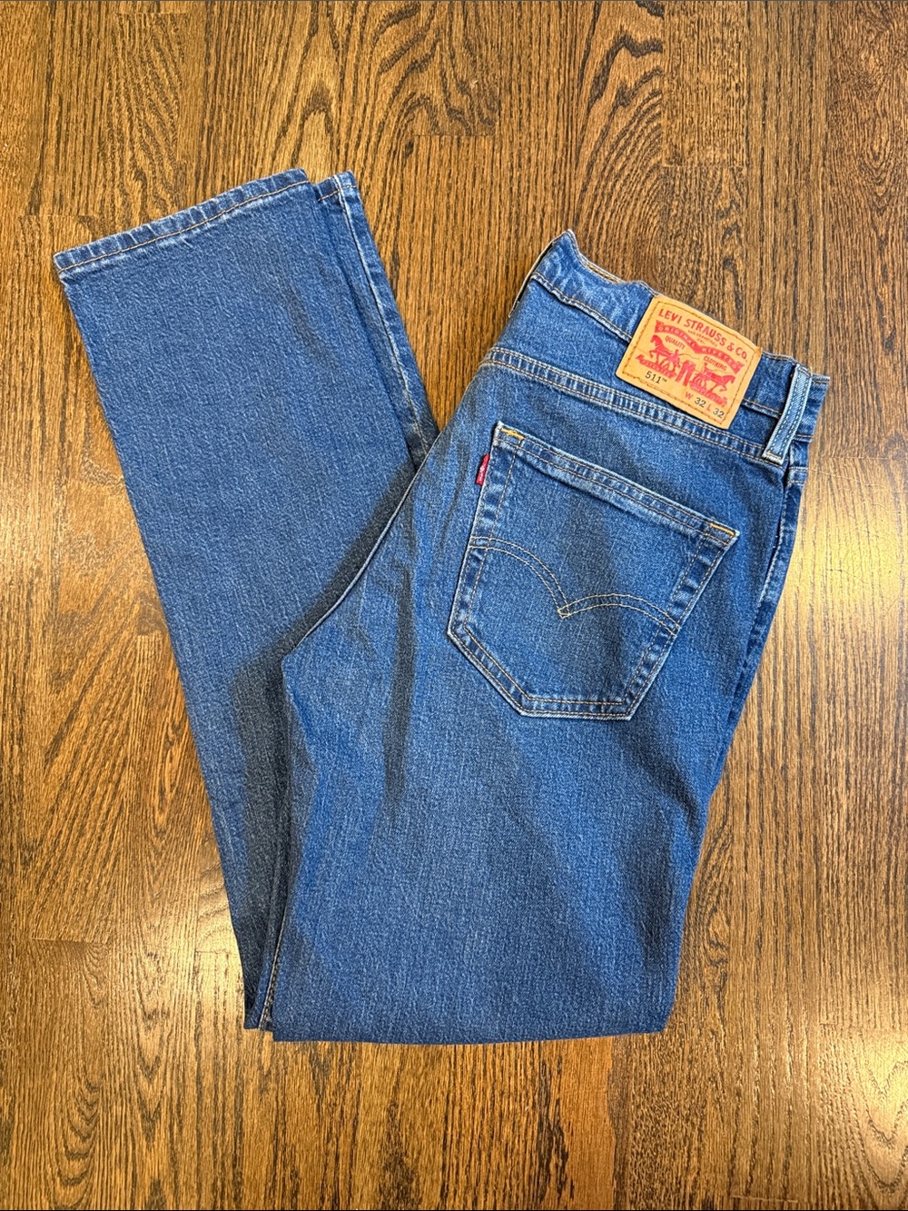 Levi's Men's Medium Blue Straight Jeans 511 32x32